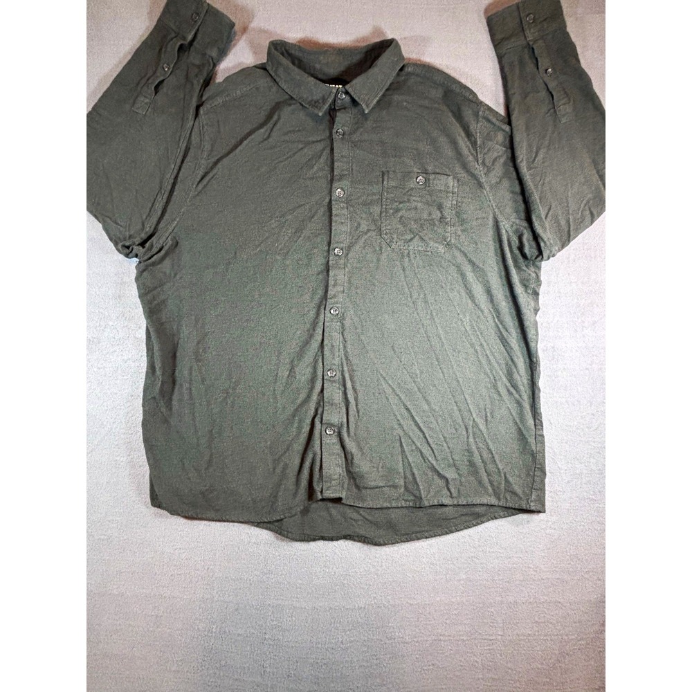 32 Degrees Heat Mens Button Down Shirt XXL Gray Stretch Cotton Gorpcore Outdoor